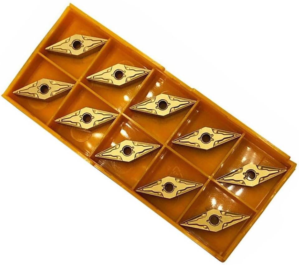 10pcs VNMG160404-MA VNMG331 Carbide Turning Inserts for Lathe Holder MTJNR/L, Gold