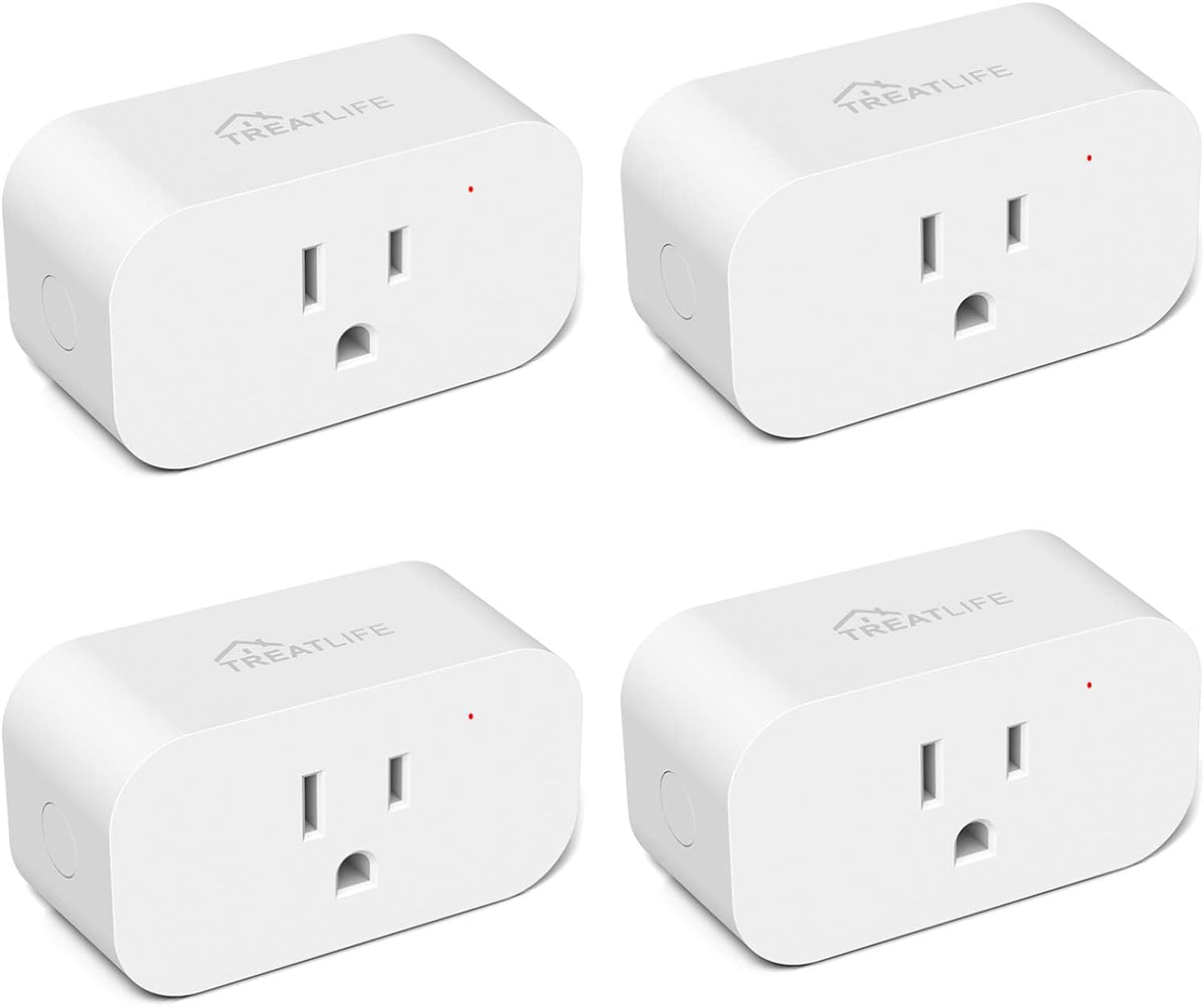 4 Pack Smart Plugs that Work with Alexa and Google Home, 7 Day Heavy Duty Programmable Timer, 1800W 15A WiFi Smart