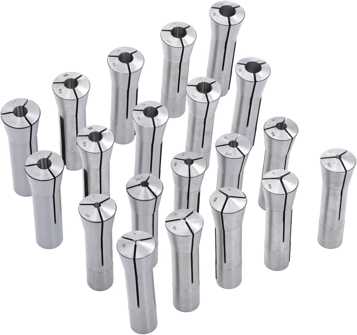 findmall 20Pcs R8 Collet Set 1mm to 20mm Set Metric