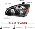 JSBOYAT Halogen Headlight Assembly Fit for 2005 2006 Nissan Altima