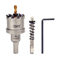 CENYB 1-1/2" (38mm) Tungsten Carbide Tipped Hole Saw with 2Pcs Titanium-Plated Pilot Drill Bits for Hard Metal,Stainless Steel,Iron,Aluminum Alloy,Wood and Plastic