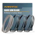 POWERTEC 62 Inch Bandsaw Blades Assortment for Woodworking & Non-Ferrous Metal Cutting, Band Saw Blades for WEN 3939, 3939T, Ryobi, Grizzly, Skil, Sears Craftsman and POWERTEC 9" Band Saw, 4pk (13707)