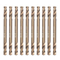 VALYRIANTOOL 5/32" Cobalt Drill Bits(10PCS), M35 HSSCO High Speed Steel Double Ends Stubby Body Twist Drill Bit Set for Hardened Metal, Stainless Steel, Cast Iron, Plastic and Wood