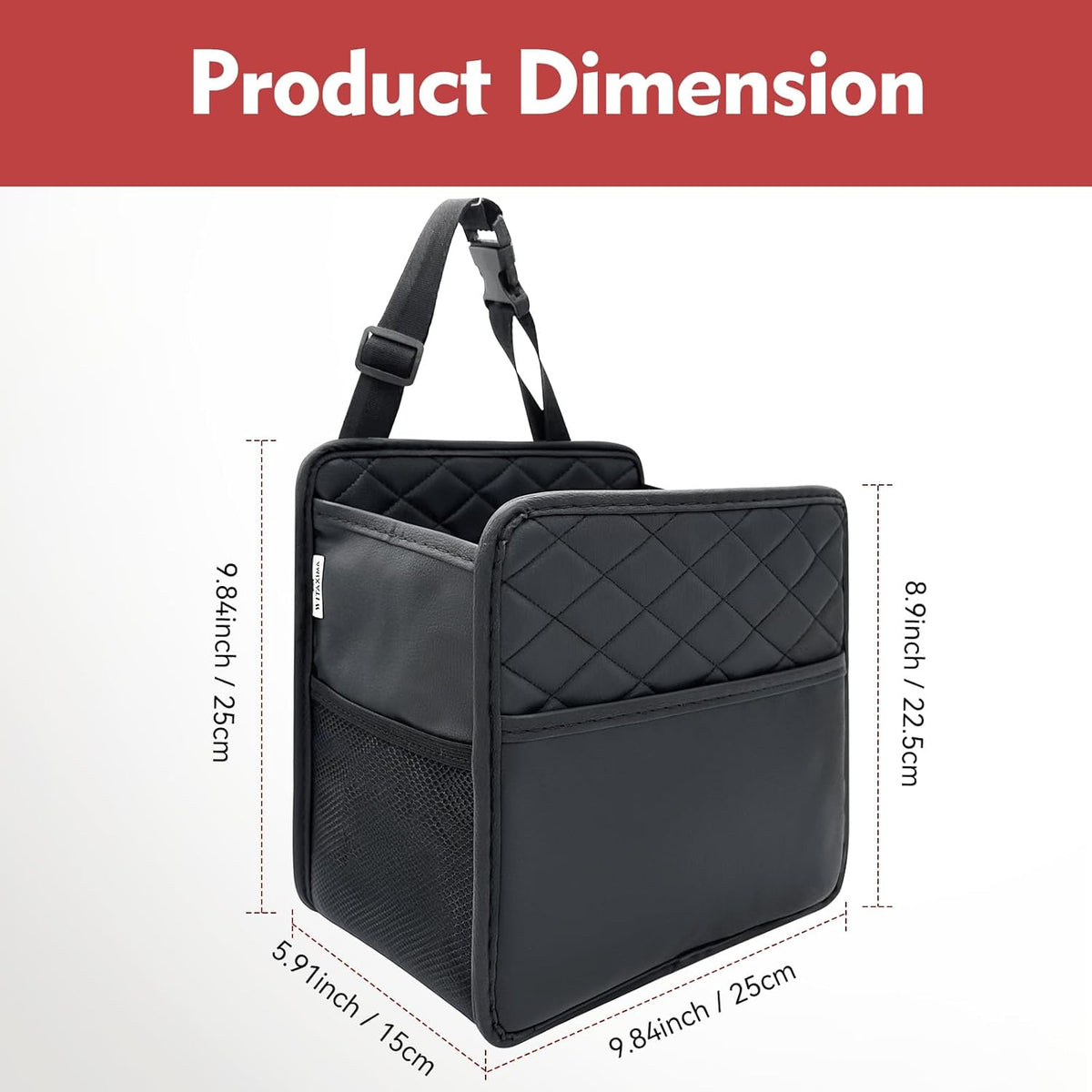 Upgrade Car Seat Organizer Backseat with Storage Pockets, Multipurpose Car Organizer Hanging, Car Trash Bag