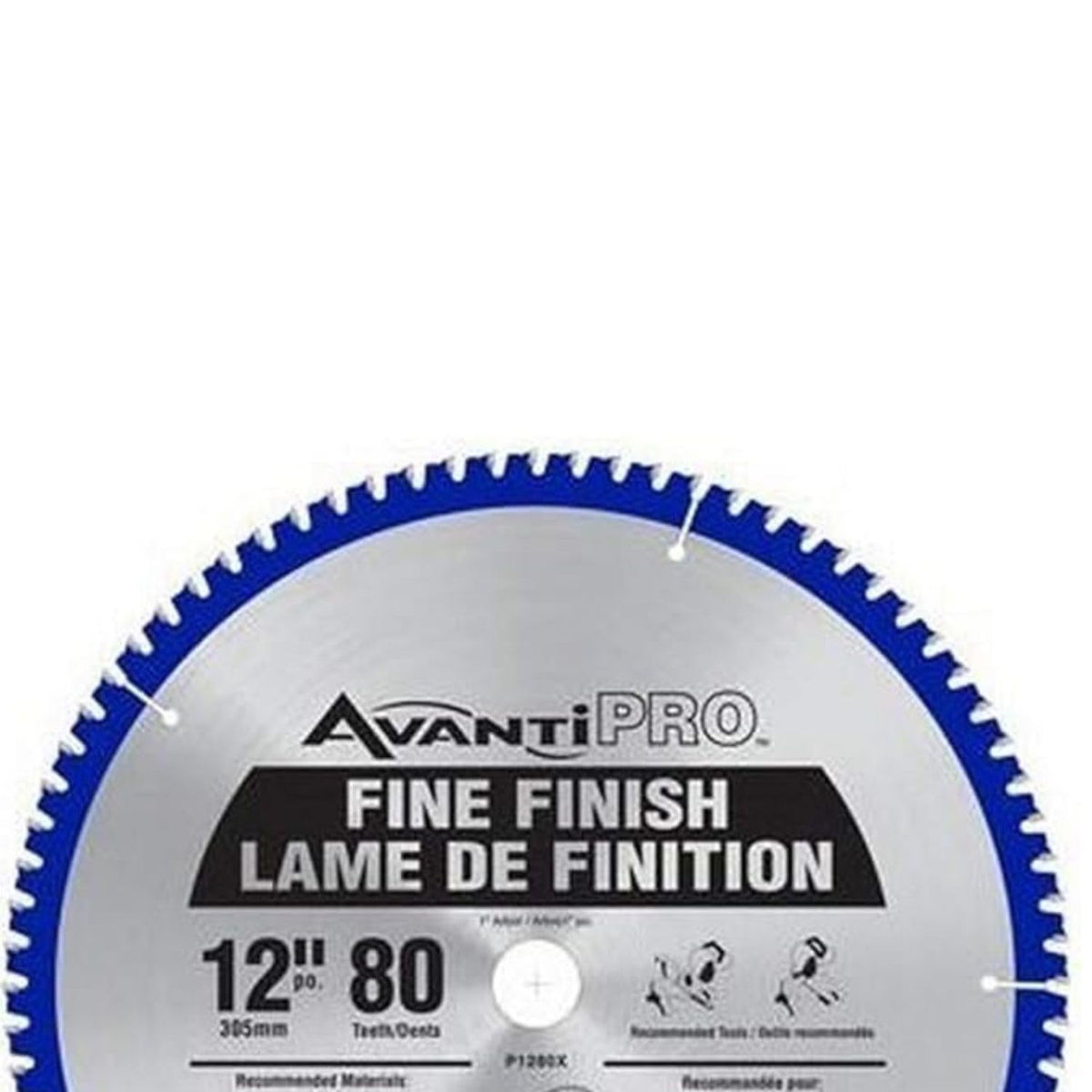 AvantiPRO Fine Finish Saw Blade with Carbide-Tipped Teeth - 80-Tooth