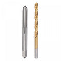 uxcell 1/4-28 UNF Straight Flute Thread Tap and 5.4mm Twist Drill Bit Set, Titanium Plated 6542 High Speed Steel Drilling Bit Machine Threading Tap