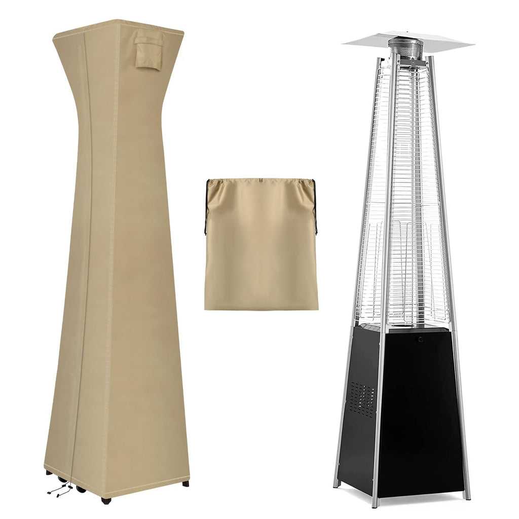 Waterproof Patio Heater Covers with Zipper and Storage Bag