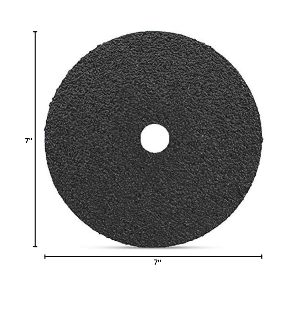 BHA Silicon Carbide Resin Fiber Sanding and Grinding Discs, 7” x 7/8” Arbor Hole - 25 Pack (120 Grit)