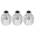 PATIKIL 1/8 to 1/4 Air Brush Hose Adapter, 3PCS 1/8" BSP Male to 1/4" BSPT Female Fitting Conversion Adapter Nipple Metal Connector for Air Compressors