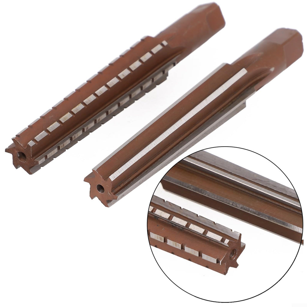 MT for morse Taper Hand Reamer Set for Roughing and Finishing, Alloy Tool Steel H8 Accuracy, Manual Drill Mill Machine Hole Processing for Aluminum Iron Copper (2 Pcs)(MT2 Set)