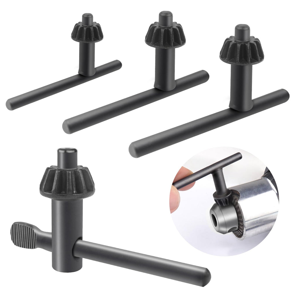 ATOPLEE 4 Sizes Drill Chuck Key Wrench,Drill Press Chuck Key for Electric Drill Clamping[Chuck Diameter:3/4" 3/8" 1/2" 5/8"]