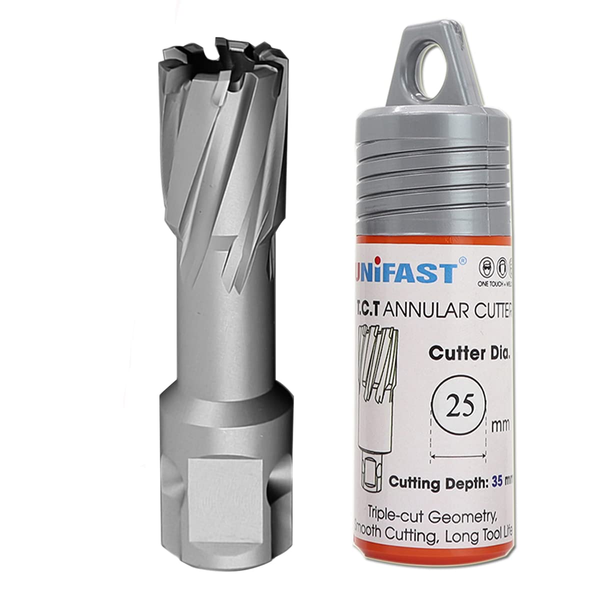 SagaSave 12-35MM Cut Cyclone High Speed Steel Annular Cutter for Metal, Stainless Steel 13-MM Diameter x 35-MM Depth