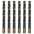 VALYRIANTOOL 6PCS 29/64" HSS Black Gold Twist Drill Bits Set, 135 Degree Split Point, Jobber Metal Drill Bit, General Purpose for Use in Mild Steel, Copper, Aluminum, Zinc Alloy, Wood, and Plastic