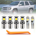 15pcs Interior LED Lights Bulb for Chevy Trailblazer 2002 2003 2004 2005 2006 2007 2008 2009 Super Bright 6000K White LED Interior Light Bulbs Map Vanity Mirror Lights + Install Tool