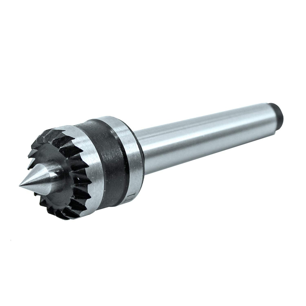 HFS(R) Lathe Live Center Woodworking Lathe Drive Center MT2 with 1-Inch Crown