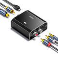 Analog to Digital Audio Converter, RCA to Optical Converter RCA/3.5mm to Toslink and Coaxial Adapter for PS5 PS4 HDTV