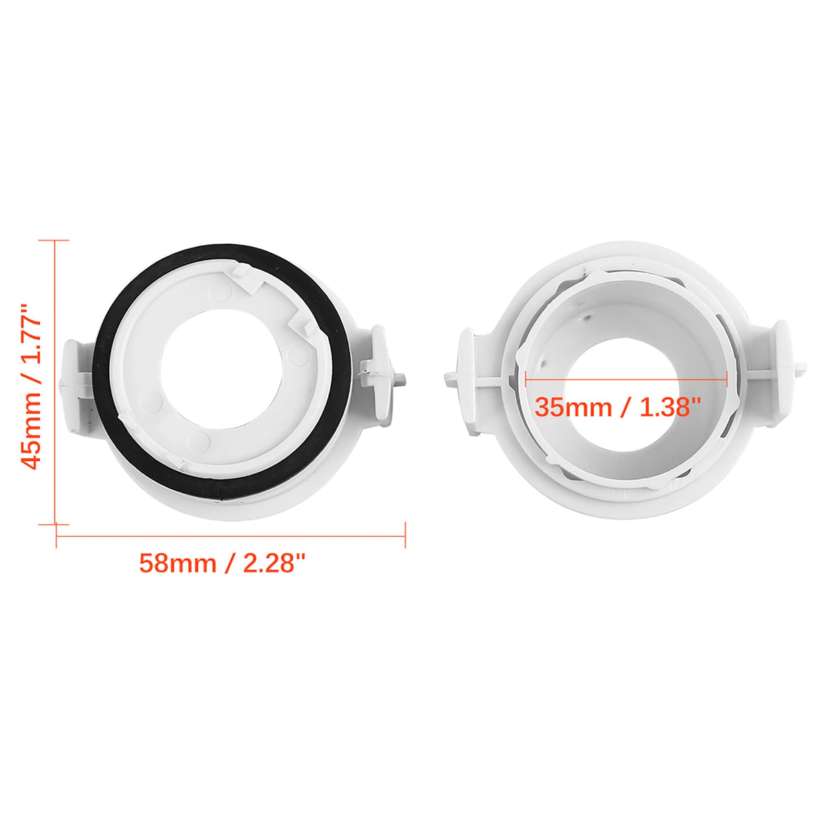 X AUTOHAUX H7 LED Headlight Bulb Retainer Holder for BMW E46 4pcs