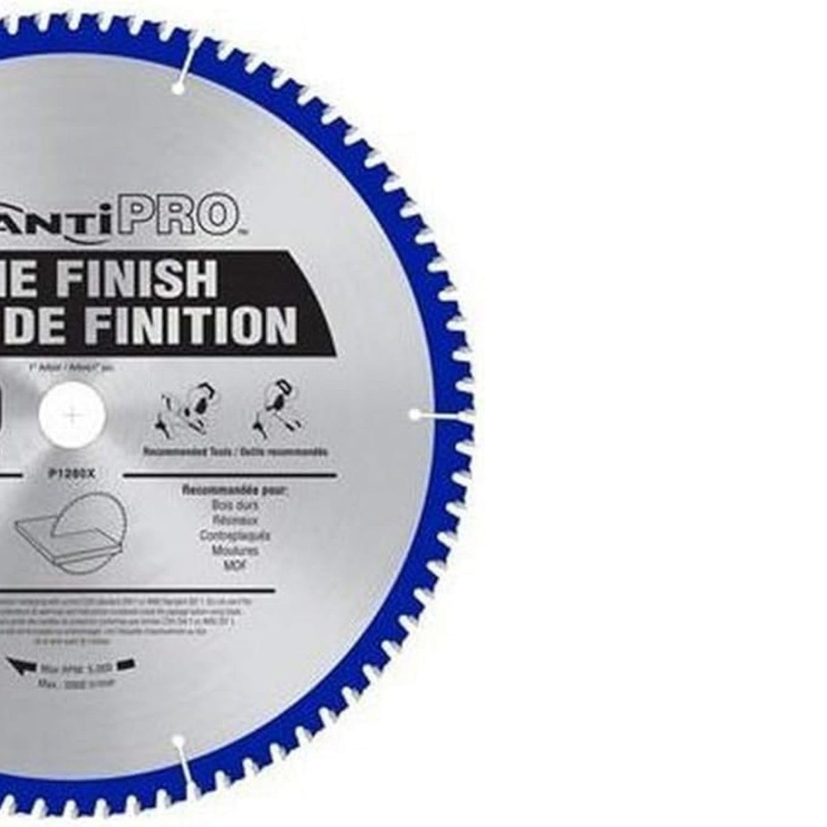 AvantiPRO Fine Finish Saw Blade with Carbide-Tipped Teeth - 80-Tooth
