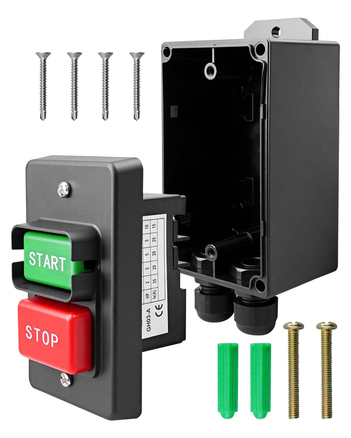 110V/220V Dual Voltage Single Phase On Off Switch Fit for Table Saw Router