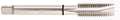 YG-1 T4 Series High Vanadium HSS Spiral Point Combo Tap, TiCN Coated, Round Shank with Square End, Plug Chamfer, #8-32 Thread Size, H3 Tolerance