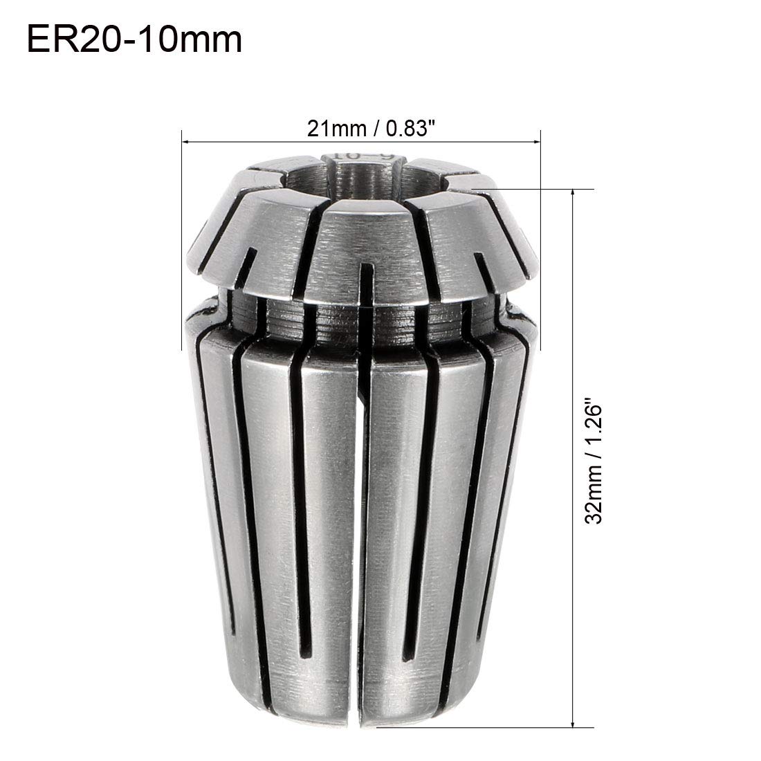 uxcell ER20 10mm Spring Collet Chuck for CNC Engraving Machine Lathe Milling Tool