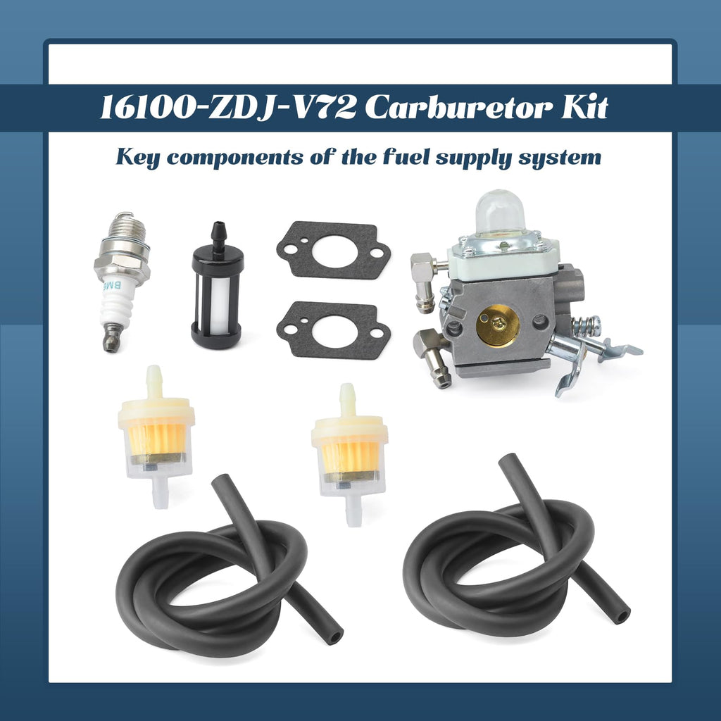 Esttlamer 16100-ZDJ-V72 Carburetor Kit Replacement for Honda GX120RT for Tillotson HDA329 for Wacker Neuson BS50-4As BS60-4As BS70-4As Rammers, Replace 5100015802 Carb