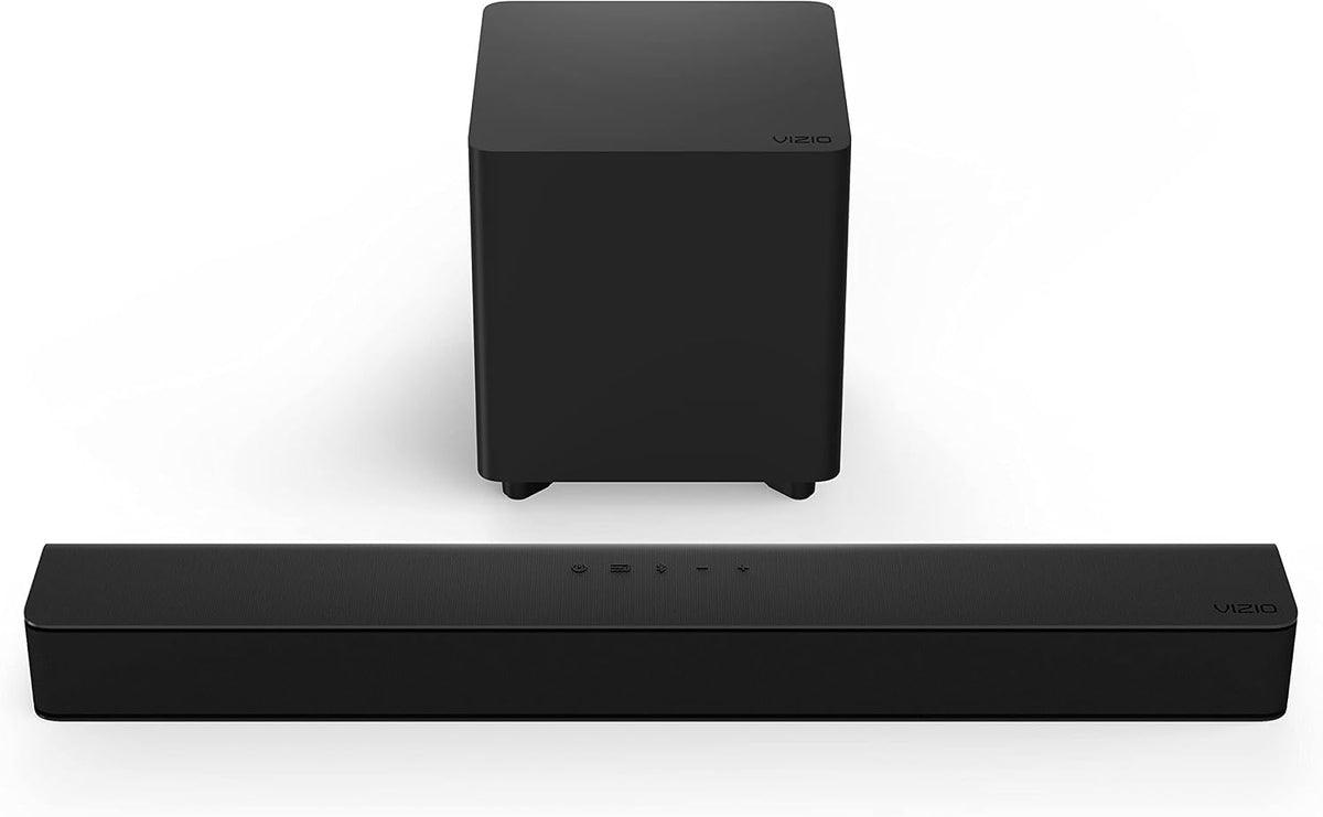 V-Series 2.1 Compact Home Theater Sound Bar with DTS Virtual:X, Bluetooth, Wireless Subwoofer, Voice Assistant