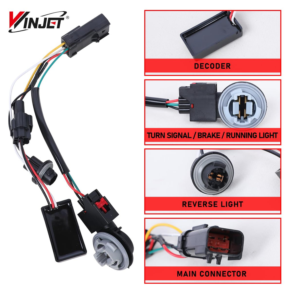 Winjet Tail Lights Converter Wire Kit for 2013-2018 RAM 1500/2500/3500
