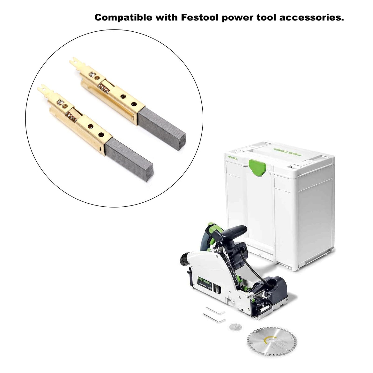 2Pcs 11x6.3x28mm Power Tool Carbon Brushes 3090210 Compatible with Festool