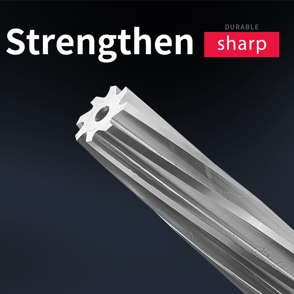 HSS Fixed Stem Guide Reamers Spiral 6mm，High Hardness H7 high Precision,1 pcs DRINYOUNG（6mm）
