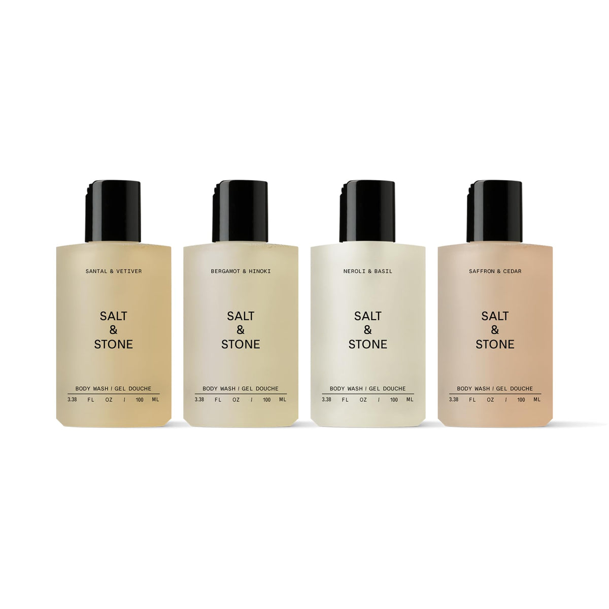 Body Wash for Women & Men, Mini Travel Size Set 3.4 fl oz (4)
