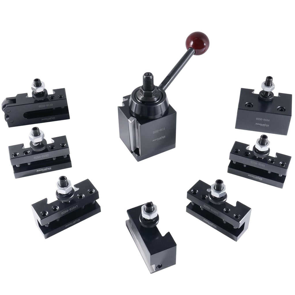Accusize Quick Change Tool Post Set, AXA, for Lathe Swing 6" - 12"