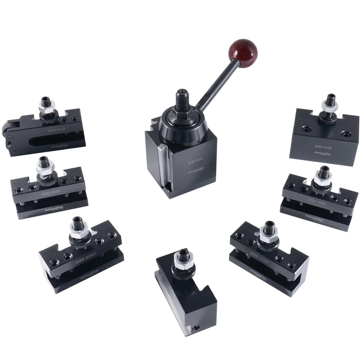 Accusize Quick Change Tool Post Set, AXA, for Lathe Swing 6" - 12"