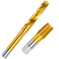 3/8-18 NPT Pipe Tap and 37/64" Drill Set,M2 HSS Hand Threading Plumbing Tap