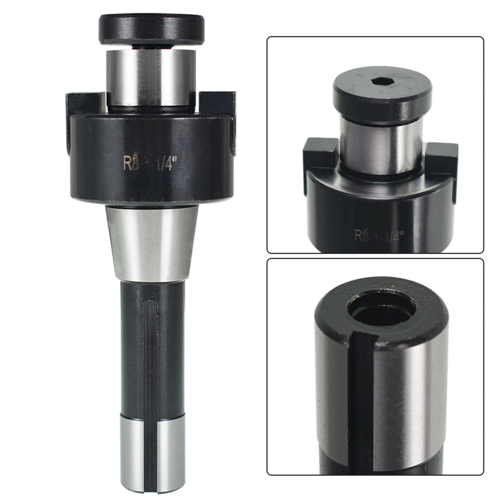 kimllier 1-1/4 Inch R8 Face Mill Holders Shell Mill Arbor Adapter 7/16 Inch