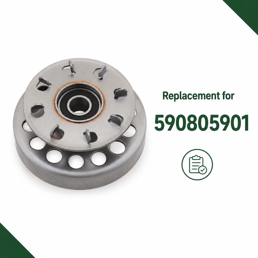 Clutch Drum Pulley with Ball Bearing, 12mm Inner Hole, For Husqvarna K750, K760, K760II, K770, K970 and Partner K750 Concrete Cut-Off Saw, Replaces 590805901, 590 80 59-01