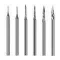 Luo ke 6 Pcs 3/32'' Shank Tip Cone Shape Aluminum Cutting Burr (010-023)