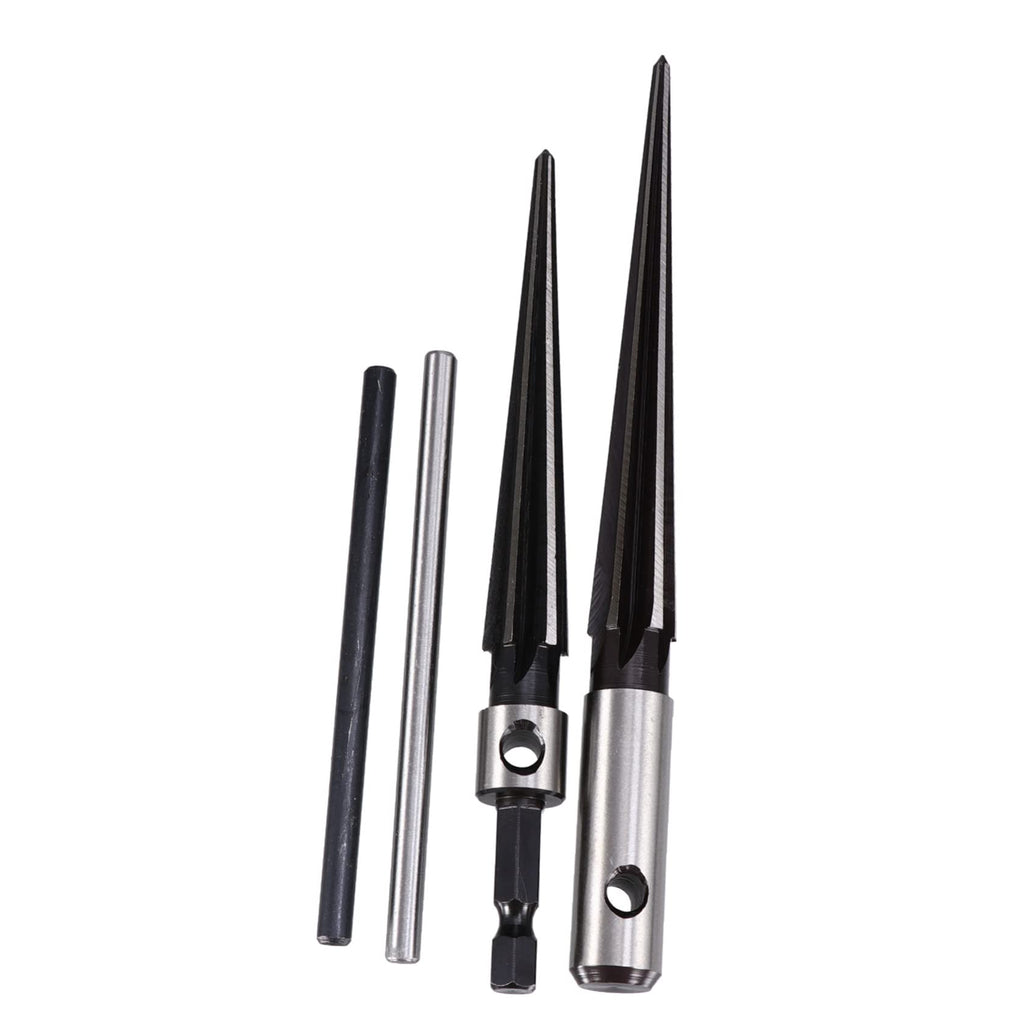 Angoily 2 pcs T-Handle Taper Reamer Set Steel Hand Operated
