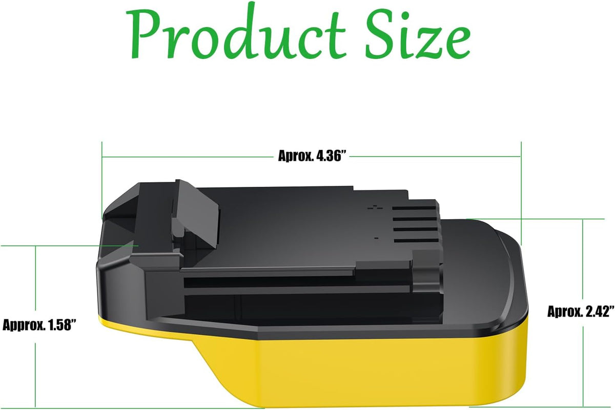 1 Adapter for DeWalt 20V Battery to Power for Black+Decker or Porter Cable 20V MAX Tools – Not 18V Tools – No Charging