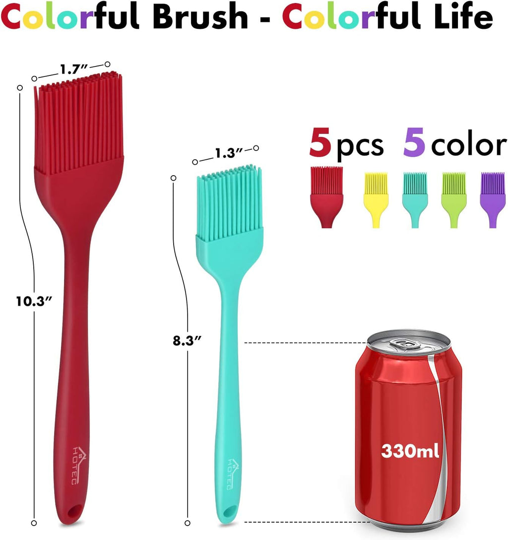 600℉ Heat Resistant Silicone Basting &Pastry Brush, Multicolor 5