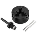 Mini Lathe Chuck Set, 3 Jaws Self-Centering Lathe Chucks, Z011 Extension Three Jaw Chucks and Connecting Rod Set, Electric Drill Chuck(COLOR:black)