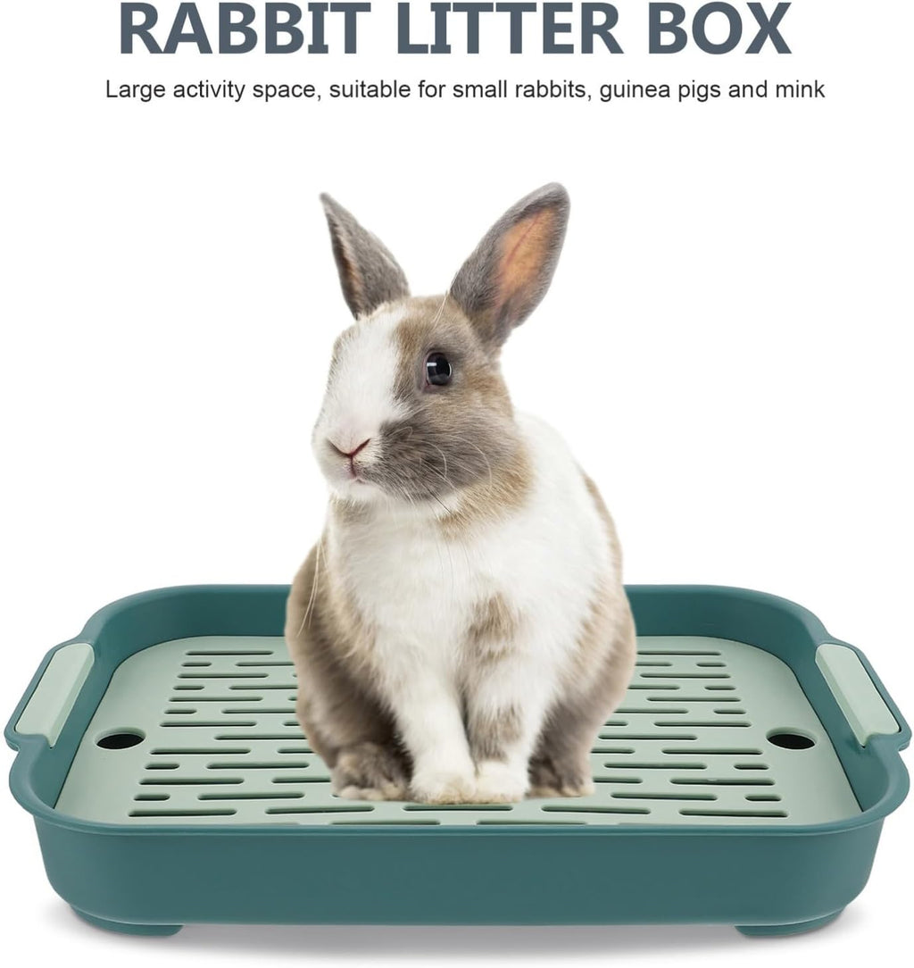 Bunny Litter Box Training Potty Activity Supplies for Rabbits Guinea Pigs Rectangular Hamster Toilet