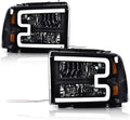 PIT66 LED Headlights Assembly Fit 2005-2007 Ford F250-F550, 05 Excursion