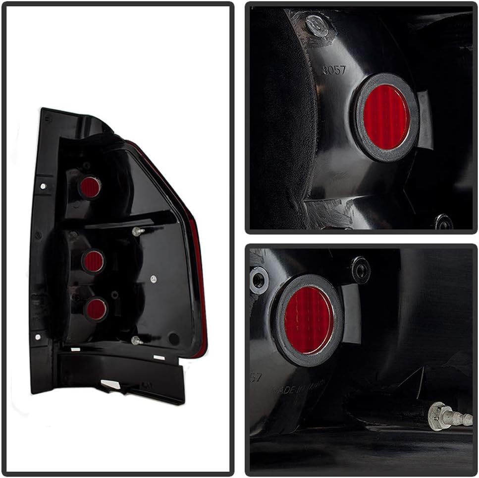 ACANII - For Dark Smoked 02-09 GMC Envoy OE Style Tail Lights Brake Lamp Left+Right 2002-2009