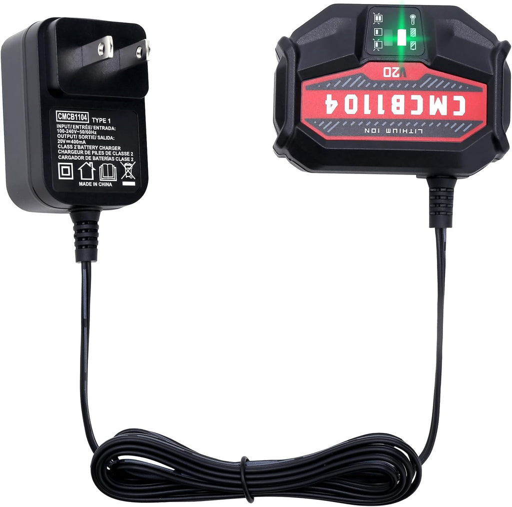 Biswaye V20 Charger Compatible with Craftsman 20V Battery CMCB202 CMCB204