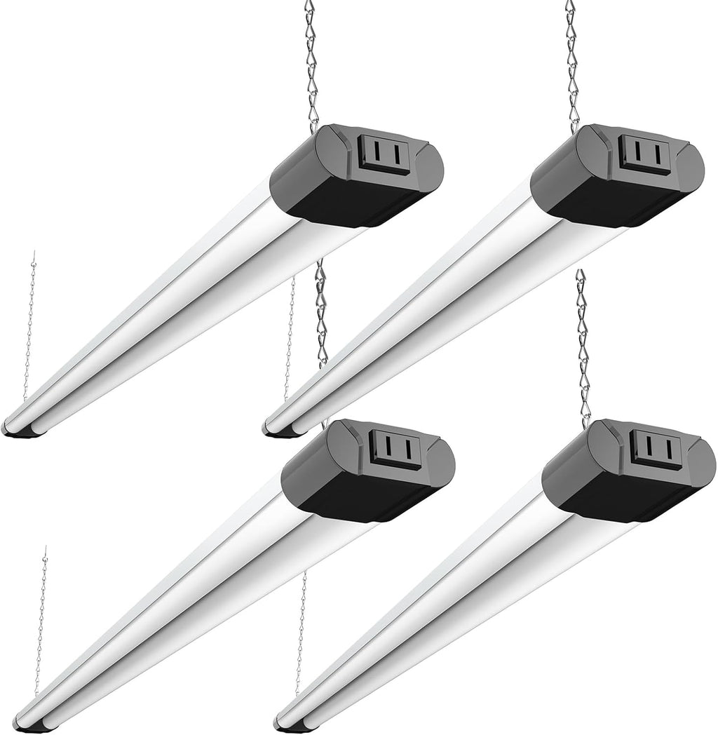BBOUNDER 4Pack 4FT LED Shop Light, Reflector, 6500K Linkable, 40W=250W ETL
