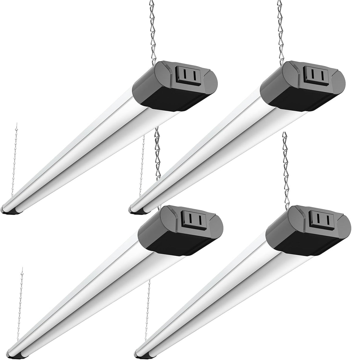 BBOUNDER 4Pack 4FT LED Shop Light, Reflector, 6500K Linkable, 40W=250W ETL