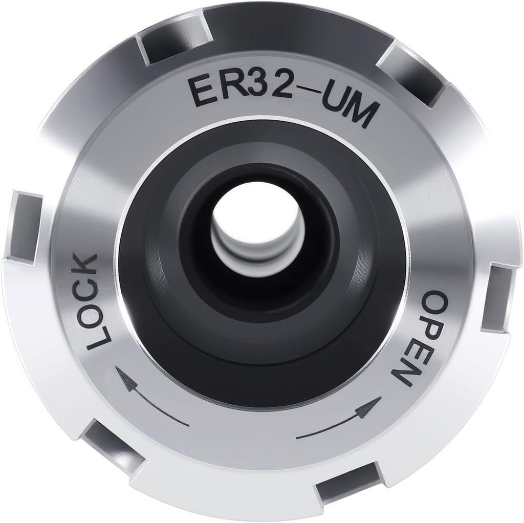 Accusize Industrial Tools R8 Shank Er32 Collet Chuck, Max RPM: 8000 RPM, 7/16''-20 Drawbar End, Max TIR 0.0002'' O.D to I.D. 0223-0232