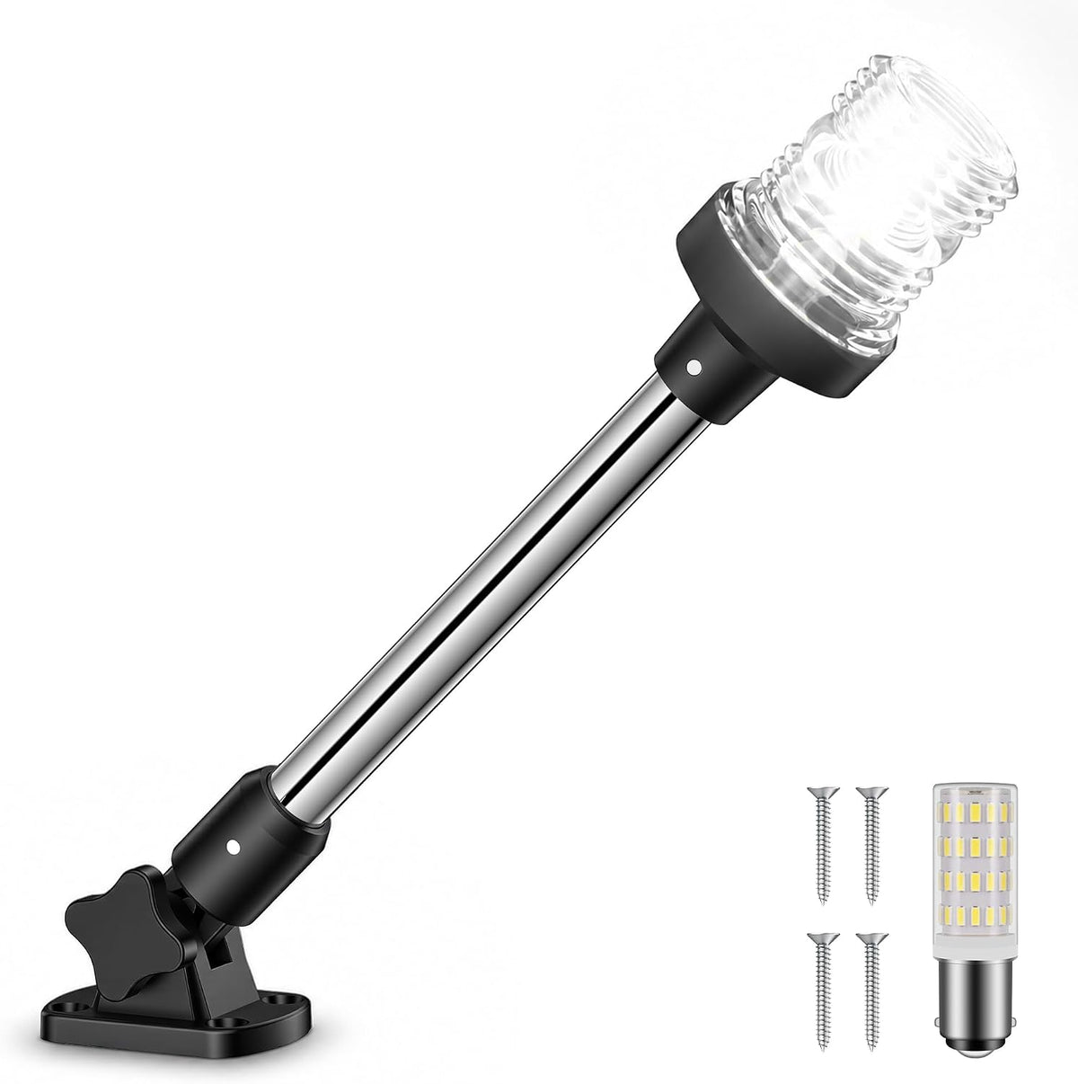 Obcursco Boat Stern Lights, 180° Fold-Down Anchor Light, Marine Use