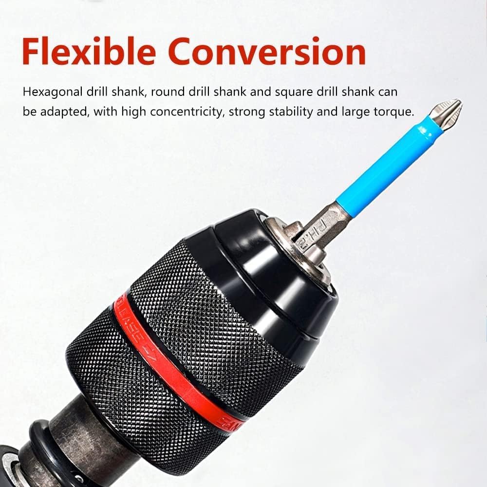 Keyless Drill Chuck, 1/2-20UNF Mount 1.5 to 13 mm Self-tighten Drill Chuck